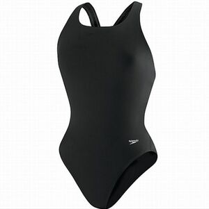 NWT Speedo Girl's Endurance Super Pro One Piece Swimsuit Black Youth- Size 12/28
